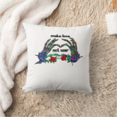 スケルトンハンドハートデザイン クッション (ブランケット)