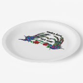 スケルトンハンドハートデザイン ペーパープレート (アングル)