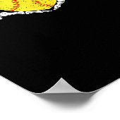 スケルトンハンドハートハロウィーン衣装ソフトボールWo ポスター (角)