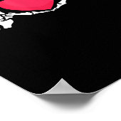 スケルトンハンドハートハロウィーン ポスター (角)