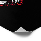 スケルトンハンドハートバレンタインズおもしろいデイカップルCu ポスター (角)