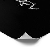 スケルトンハンドハートバレンタインデー ポスター (角)