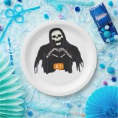 スケルトンハンドハートフォロワクラシックー ペーパープレート (パーティー)