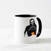 スケルトンハンドハートフォロワクラシックー マグカップ (正面右)