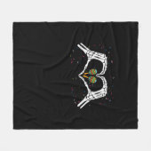 スケルトンハンドハートマラカスCinco De Mayoメキシコ フリースブランケット (正面(横))