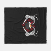 スケルトンハンドハートレイジーハロウィンコスチュームcoo フリースブランケット (正面(横))