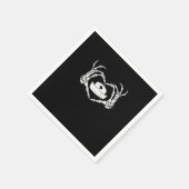 スケルトンハンドハートレイジーハロウィーンのおもしろい衣装N スタンダードカクテルナプキン (角)