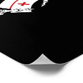 スケルトンハンドハートレイジーハロウィーンコスチュームぬる ポスター (角)