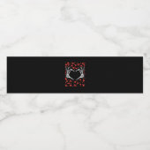 スケルトンハンドハートヴァレンティスデイおもしろいクラシック ペットボトルラベル (シングルラベル)