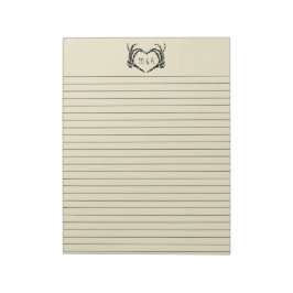 スケルトンハンドハート形カスタム状の筆記用紙 ノートパッド