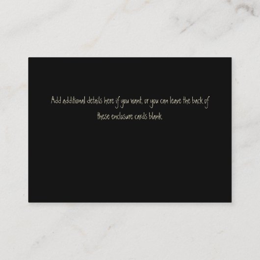 スケルトンハンドハート結婚シェイプ エンクロージャーカード (裏面)