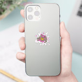 スケルトンハンドハート表示クラシック シール (スマートフォン)