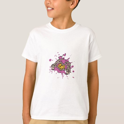 スケルトンハンドハート表示クラシック Tシャツ (正面)