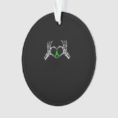 スケルトンハンドハート認識度リボン オーナメント (正面)