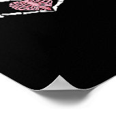 スケルトンハンドハート面白いハロウィーン女性男性 ポスター (角)