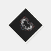 スケルトンハンドハート4th Of Usa Patriotic American スタンダードカクテルナプキン (角)