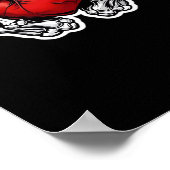 スケルトンハンドハート – かわいいハロウィーン ポスター (角)