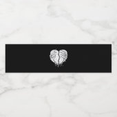 スケルトンハンドハート – ゴシックハート ペットボトルラベル (シングルラベル)