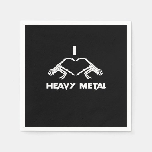 スケルトンハンドハート – 面白いハロウィーン スタンダードカクテルナプキン (正面)