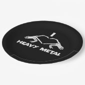 スケルトンハンドハート – 面白いハロウィーン ペーパープレート (アングル)