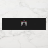 スケルトンハンドハートUSA愛国的アメリカ ペットボトルラベル (シングルラベル)