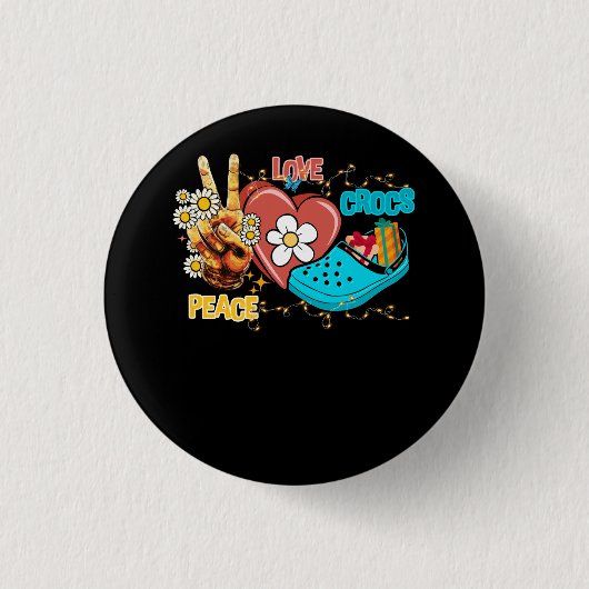 スケルトンハンドピースラブクロックスファミリークリスマスパジャマ 缶バッジ (正面)