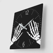 スケルトンハンドボーン スクエア壁時計 (傾斜)