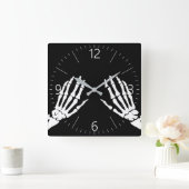 スケルトンハンドボーン スクエア壁時計 (ホーム)