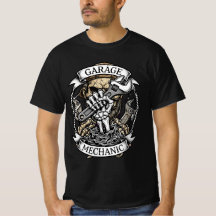 スケルトンハンドレンチ - ガレージ整備士 オイルTシャツ