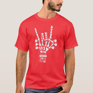 スケルトンハンドロックギターパンクベース2861 Tシャツ