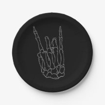 スケルトンハンドロックスターブラックバースデーパーティー