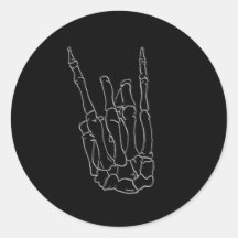 スケルトンハンドロックスターブラックバースデーパーティー