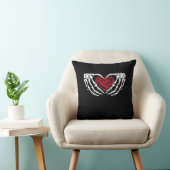 スケルトンハンド付きハート クラシック クッション (椅子)