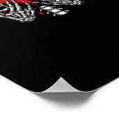 スケルトンハンド保持ハートハロウィーン衣装おもしろい ポスター (角)