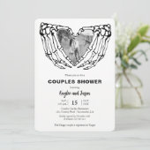 スケルトンハンド秋カップルシャワーと写真 招待状 (スタンド正面)