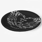 スケルトンハンド秋カップル死ぬまでシャワー ペーパープレート (アングル)