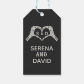 スケルトンハンド結婚ハート ギフトタグ (正面)