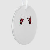 スケルトンハンド転がハート&レッドクラシック オーナメント (正面)
