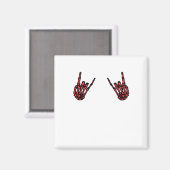 スケルトンハンド転がハート&レッドクラシック マグネット (正面/裏面)