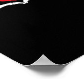 スケルトンハートと手おもしろい ポスター (角)