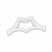 スケルトンハートステッカー シール (正面)