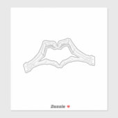 スケルトンハートステッカー シール (シート)