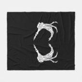 スケルトンハートハンクラシックズ フリースブランケット (正面(横))