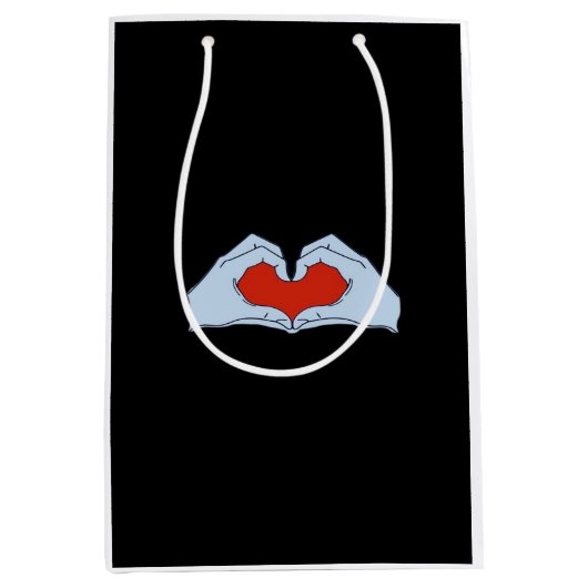 スケルトンハートハンクラシックズ&基本ハロウィーン ミディアムペーパーバッグ (正面)