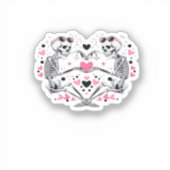 スケルトンハートハンズクラシックウイルス シール (正面)