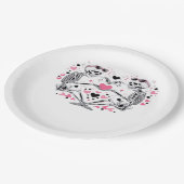 スケルトンハートハンズクラシックウイルス ペーパープレート (アングル)