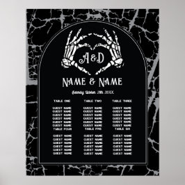 スケルトンハートハンズテーブル結婚プランの座席 ポスター