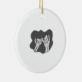 スケルトンハートハンズプロミス セラミックオーナメント (右)