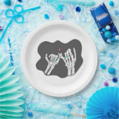 スケルトンハートハンズプロミス ペーパープレート (パーティー)