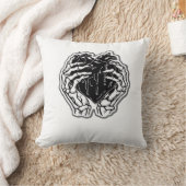 スケルトンハートハンドおもしろい クッション (ブランケット)